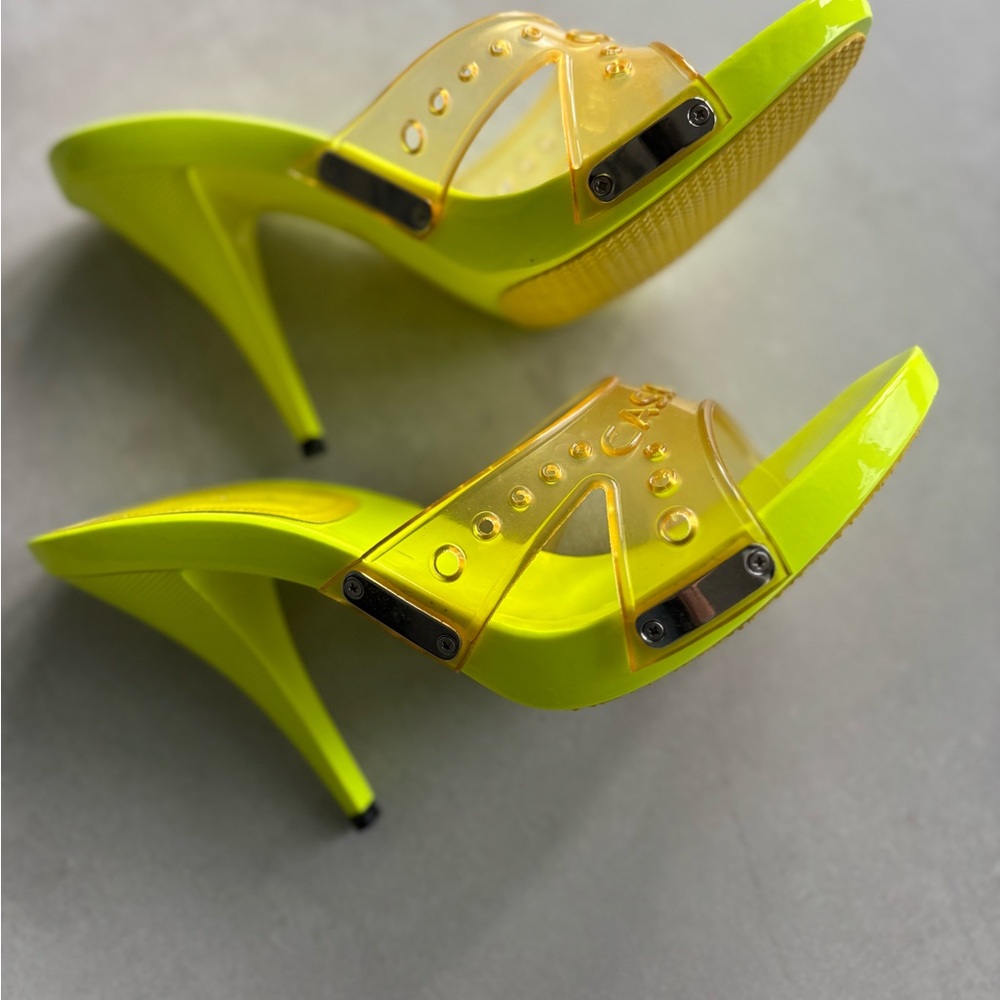 Casadei Neon Yellow Heels